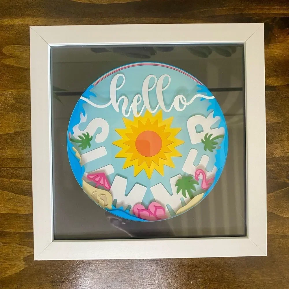 3D Hello Summer Shadowbox